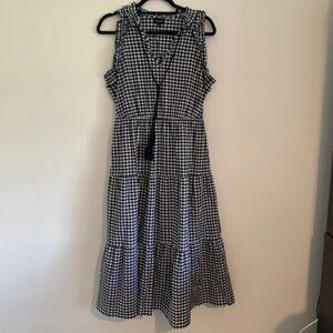 Black & White Gingham Midi Sundress by Who What Wear_Size Medium
